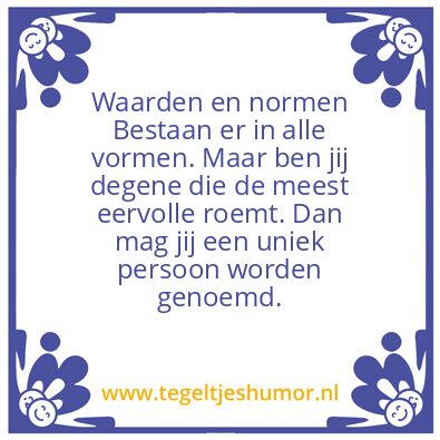 Tegeltje: Uniek