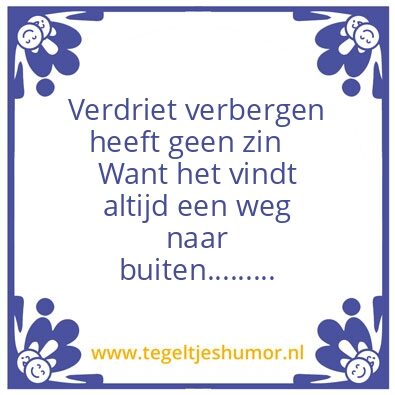 Tegeltje: Verdriet