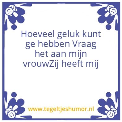 Tegeltje: Geluk