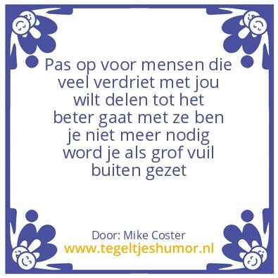 Tegeltje: verdriet