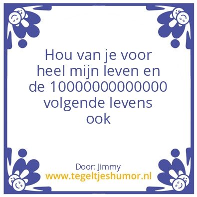 Tegeltje: Hou van je