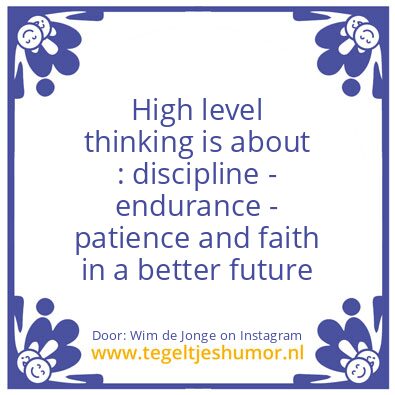 Tegeltje: Thinking level 3