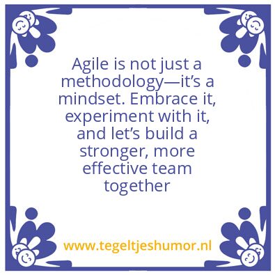 Tegeltje: Agile