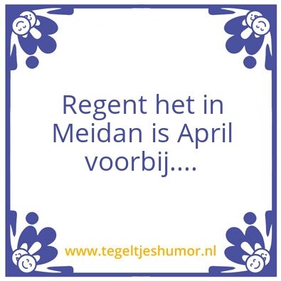 Tegeltje: Regen