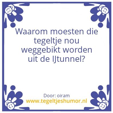 Tegeltje: tunneltegel