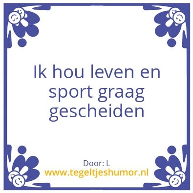 Tegeltje: Sport
