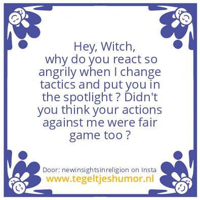Tegeltje: Hey, Witch.