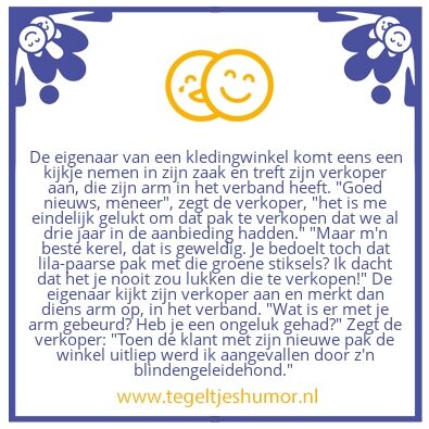 Tegeltje: Gekleurd pak