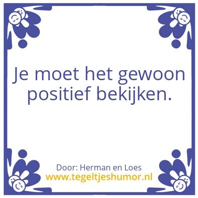 Tegeltje: Bij tegenslag