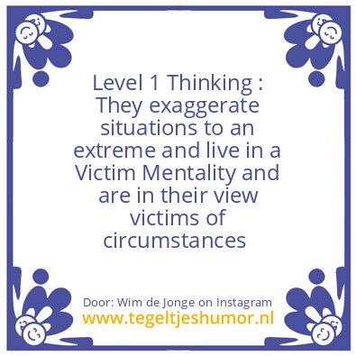 Tegeltje: Level 1 Thinking