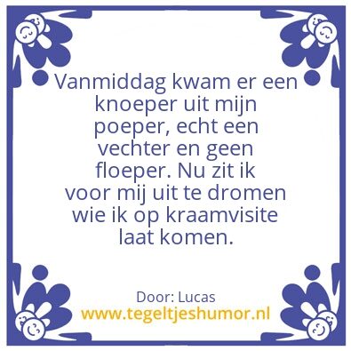 Tegeltje: Mijmering