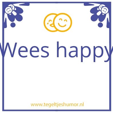 Tegeltje: Happy