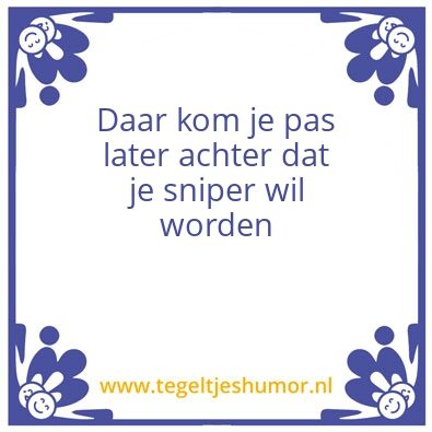 Tegeltje: Sniper