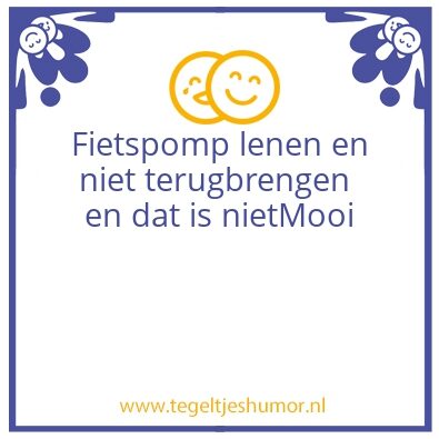 Tegeltje: Fietspomp