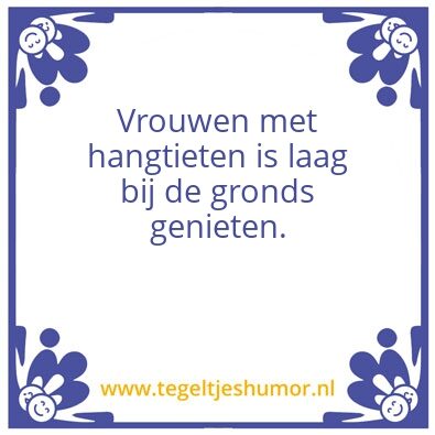 Tegeltje: Hangtieten