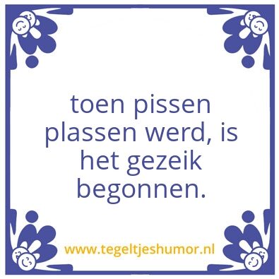 Tegeltje: pissen