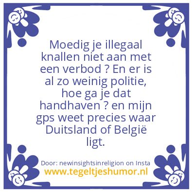 Tegeltje: Lekker Knallen !