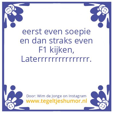 Tegeltje: Expectations..