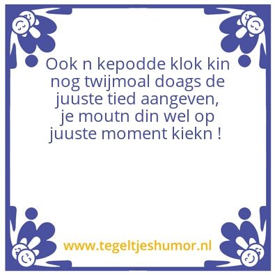 Tegeltje: klok1