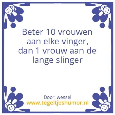 Tegeltje: slinger