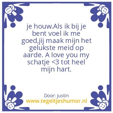 Tegeltje: love my schatje #2