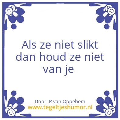 Tegeltje: O
