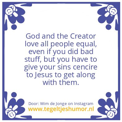 Tegeltje: God and the Creator