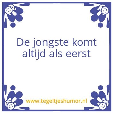 Tegeltje: niels