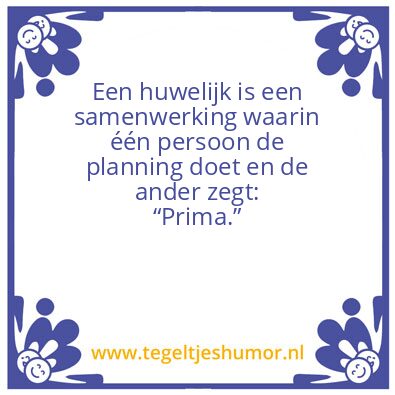 Tegeltje: Huwelijk