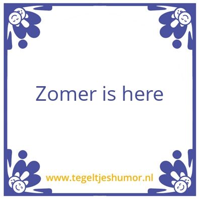 Tegeltje: Do not worry do not fear