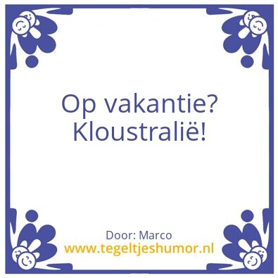 Tegeltje: D