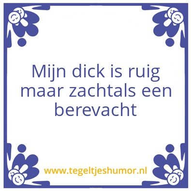 Tegeltje: berevacht