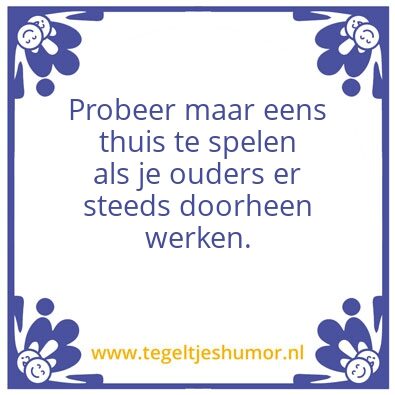 Tegeltje: spelen