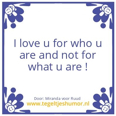 Tegeltje: Love is….