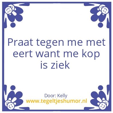 Tegeltje: ziek