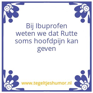 Tegeltje: Pijnstiller