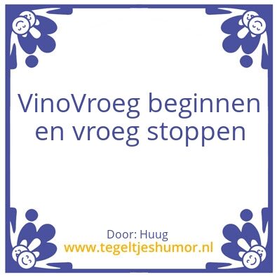 Tegeltje: Vroeg