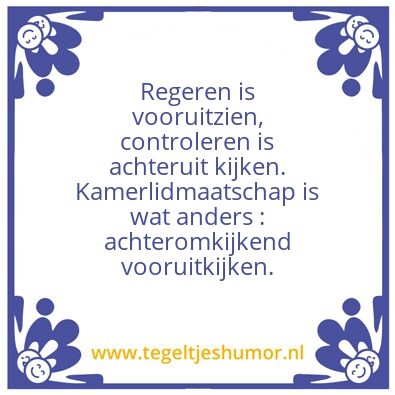 Tegeltje: De politiek