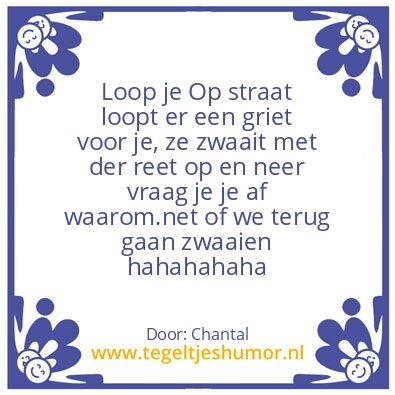 Tegeltje: Hahaha
