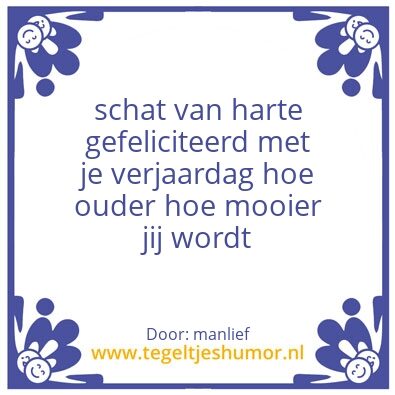 Tegeltje: vejaardag
