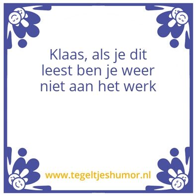 Tegeltje: Klaas