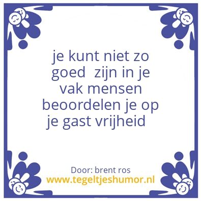 Tegeltje: gastvrijheid