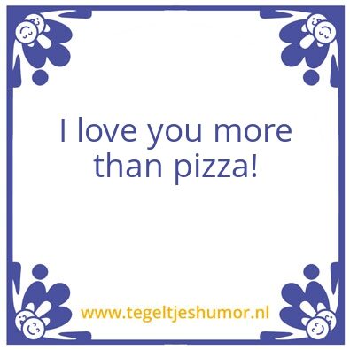 Tegeltje: Love