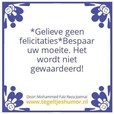 Tegeltje: Beste