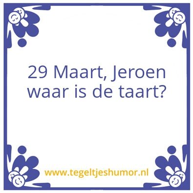 Tegeltje: Happy birthday mate