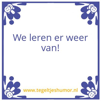 Tegeltje: ach ja