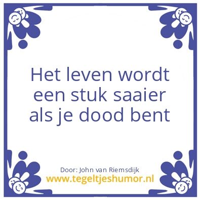 Tegeltje: Saai