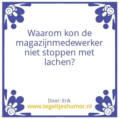 Tegeltje: Waarom