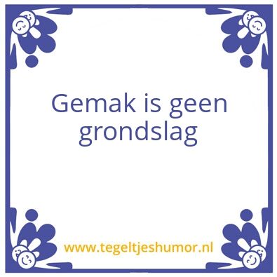 Tegeltje: grondslag
