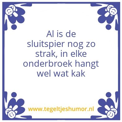 Tegeltje: han